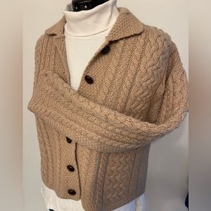 Irish Wool Cardigan Sweater